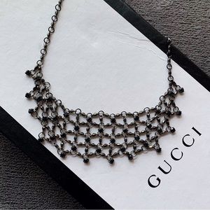 Gunmetal Black Beaded Necklace